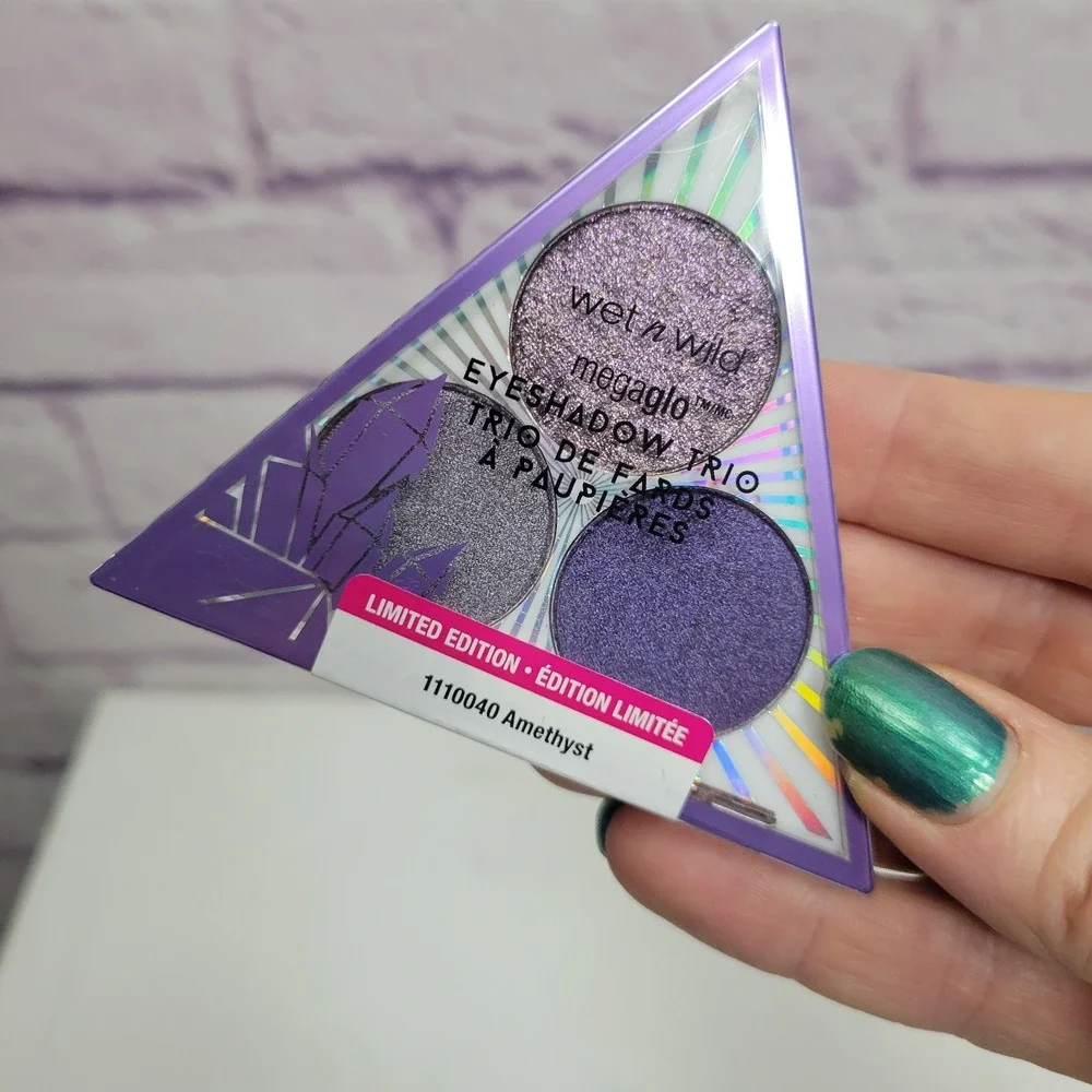 New No Box Wet N Wild Crystal Cavern Megaglo Eyeshadow Trio Amethyst 3.5g‎